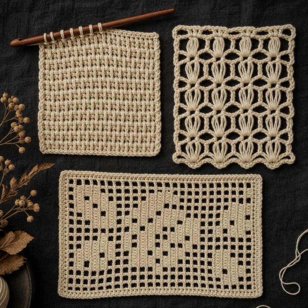 Le crochet bavarois : donner du relief aux carrés grand-mère